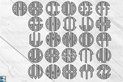 Chevron Circle Monogram Alphabet - Clipart Cutting Files 43c Product Image 2