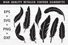 feather silhouette SVG crafter Product Image 1
