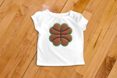 March Madness Clover Basketball Applique Embroidery Design Product Image 1
