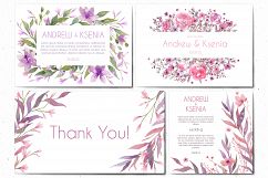 Purple dreams. Watercolor cliparts Product Image 5