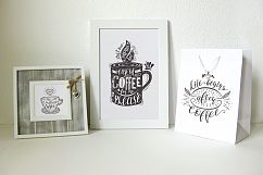 Set of Quotes for coffee. Lettering. Product Image 3