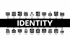 Digital Identity User Minimal Infographic Banner Vector Product Image 1