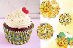 Wildflower yellow chamomile PNG watercolor set Product Image 3