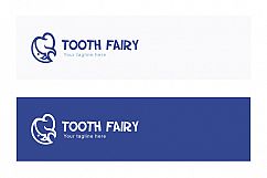Tooth Fairy - Molar &amp; Smiling Moon Stock Logo Template for Child Oral Care Product Image 2