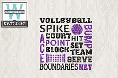 Volleyball Cutting Files KWD023G Product Image 1