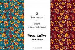 Tiger Lilies &amp; Roses - clip-art Product Image 13