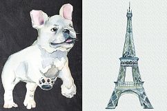 &quot;Bonjour, Paris&quot; watercolor clip art Product Image 4