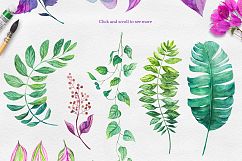 Tropical. Watercolor illustrations. Product Image 9