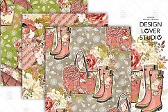 Fall Fashion digital paper pack Product Image 3