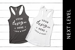 Dark Grey Next Level 1533 Racerback Mockup Vest Flat Lay Product Image 1