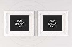 Set of 2 white empty frames mock up Product Image 1