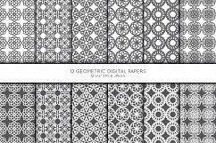 Geometric Digital Paper, Seamless pattern, Scrapbook paper Product Image 1