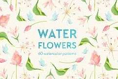 Wetland floral watercolor patterns Product Image 1