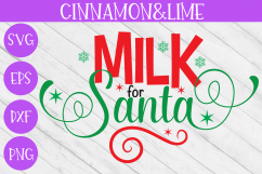 Cookies, Milk for Santa Christmas Svg Cut Files Product Image 3