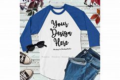 Raglan Mockup Bundle, 5 Baseball Tee Shirt Image Collection Product Image 6