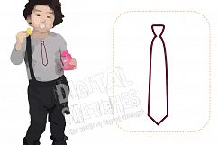 Tie Applique Design Machine Embroidery Design 3 Sizes Product Image 1