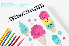 Summer Ice Cream graphics and illustrations Product Image 3