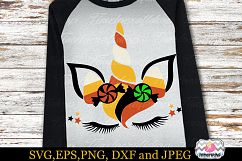 Halloween Trick and Treat Candy Corn Unicorn Eyelashes Product Image 1