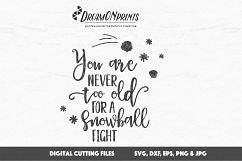 Winter SVG File for Crafters - Snowball Fight Product Image 2