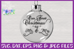 Our First Christmas as Mr &amp; Mrs SVG for Cricut &amp; Silhouette Product Image 2