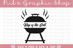 king of the grill svg, king of the grill cut files, bbq svg Product Image 2