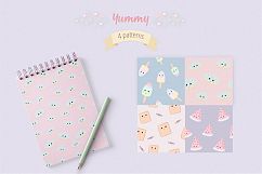 Sweet Kawaii Cute Cake Illustration Clipart Set Product Image 6