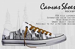 Low up Canvas Shoes Mockup Product Image 4