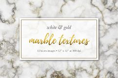 Marble Textures - White &amp; Gold Product Image 4