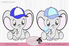 Boy elephant svg, nursery svg, dxf cut file, scanncut Product Image 2