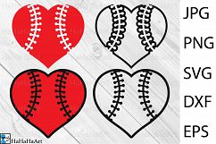 Baseball Heart Design - Clip art / Cutting Files - 68c Product Image 1