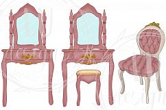 Vintage Boudoir Clipart Set Product Image 4