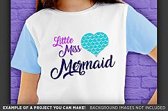 Little Miss Mermaid SVG - Mermaid Shirt SVG File - 1062 Product Image 3