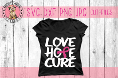 Love Hope Cure- Awareness, Ribbon, Cancer - SVG Cut Product Image 1