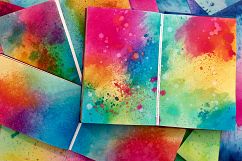 Rainbow Watercolor Splatter Textures Product Image 2