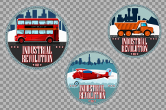 Industrial revolution. T-shirt or poster illustration. Product Image 3