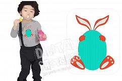 Easter Bunny Egg Machine Embroidery Design 4 Sizes Product Image 1