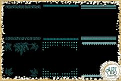 Turquoise blue digital papers with glitter and foil effect Product Image 6