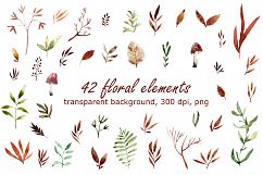 Sweet Autumn - Watercolor Clip Art Set Product Image 2