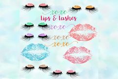 Lips &amp; Lashes Clipart Product Image 1