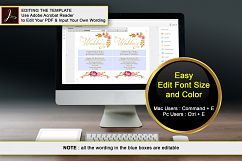 Gold, Floral Wedding Invitation Template, DAD_02 Product Image 3