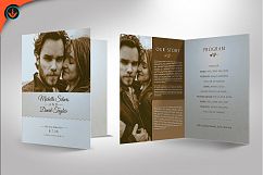 Retro Wedding Program Photoshop Template Product Image 3