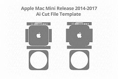 Apple Mac Mini Vinyl Skin Vector Cut File Template 2014-2017 Product Image 1