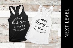 Black Next Level 1533 Summer Tank Top Mockup Flat Lay Product Image 1
