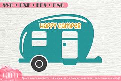 Happy Camper | Caravan | SVG, DXF, EPS, PNG Cutting File Product Image 1