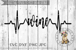 Wine EKG - Cut file Product Image 1