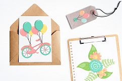 Summer bicycle graphics and illustrations Product Image 5