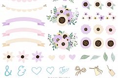 Lilac Mason Jar Floral Light Purple Wedding Clipart Product Image 3