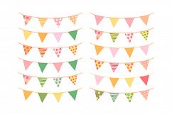 Summerparty bunting clipart, Birthday banners Product Image 2