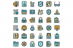 Personal information icons set vector flat Product Image 1