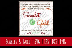 Scarlet &amp; Gold| SVG | PNG | Printable | Fall | Autumn Quote Product Image 1